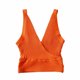 thumbnail image 1 of Sin mangas Front Cross Wrap Top moda Pure Color mujeres V cuello Crossover Top para la fiesta diaria, 1 of 8