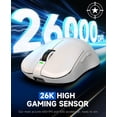 thumbnail image 2 of Dragonfly F1 MOBA Wireless Gaming Mouse, 55g Ultralight, PAW3395 26K DPI Optical Sensor, Optimized Tactile Click Feel, Anti-Slip Silver Coating Grip, 4000Hz Polling Supported, Esports Mouse, White, 2 of 4
