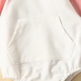 thumbnail image 5 of Zanarzt Cotton Romper Baby Girl Baby Boy Girl Spring Clothes Oversized Hooded Pullover Sweatshirt Romper Color Block Bodysuit Pink,0-6 Months, 5 of 9