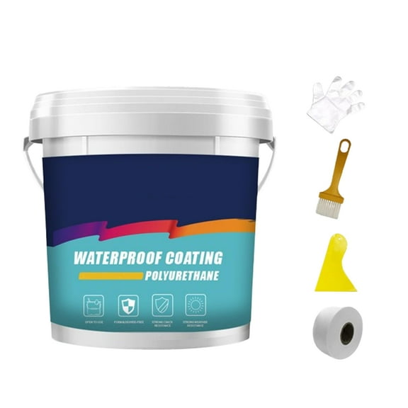Waterproofing & Leakage Repairing Eco-Friendly Coating, Polyurethane Waterproof Coating, Super Strong Waterproof Leak Repair Coating, for Roofs,Walls,Concrete Cracks Holes Leak Repair (Gray, 300g)