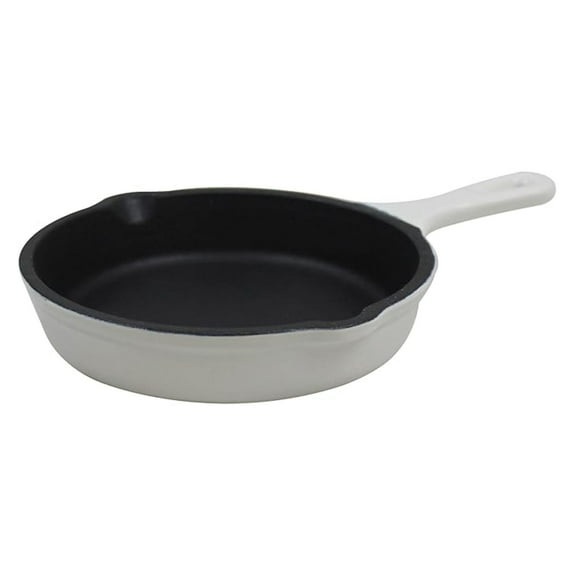 Cast Iron Enameled Cookware (Skillet 8", Artic White)