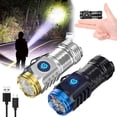 thumbnail image 1 of Yazoeia Three-Eyed Monster Mini Flashlight, Rechargeable LED Flashlights High Lumens, Portable Mini Bright Flashlight, Type-C Rechargeable, Five Light Modes (2PCS) CJC912-108156, 1 of 8