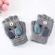 thumbnail image 3 of 2 pares de guantes sin dedos para niños, unisex, lindos gatos de dibujos animados, medio guantes sin dedos, 3 of 5