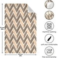 thumbnail image 3 of GZHJMY 1 Pack Brown Chevron Pattern Kitchen Towels, Soft Highly Absorbent Dish Towels Reusable Tea Towels Set, 28"x 18", 3 of 7