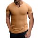 thumbnail image 2 of pstuiky camisetas para hombre, Camiseta elástica deportiva de verano para hombre, camisa de tendencia, informal, de manga corta, con cuello en V ropa de hombre s, 2 of 6