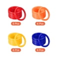 thumbnail image 3 of Uxcell 4cm Plastic Carnival Ringtoss Rings Game Hoop 24 Pack (Blue, Orange, Red, Yellow), 3 of 5