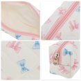 thumbnail image 3 of Unique Bargains 1 Pc Bow Print Style Drawstring Makeup Bag for Vacation Blue Pink Polyester, 3 of 6