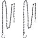thumbnail image 1 of Paquete de 2 cadenas colgantes para comederos de pájaros, jardineras, farolillos y adornos de 35 pulgadas en negro Jormftte HMHZ1025-5, 1 of 4