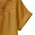 thumbnail image 6 of DDAPJ pyju Womens Summer Tops Dressy Casual Lace V-Neck T-Shirts Business Work Shirts Yellow XL, 6 of 7