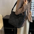 thumbnail image 5 of Kukuzhu Puffer Tote Bag Women Quilted Shoulder Crossbody Handbag Lattice Nylon Padded Hobo Cotton Puffy Purse Casual Satchel, 5 of 8