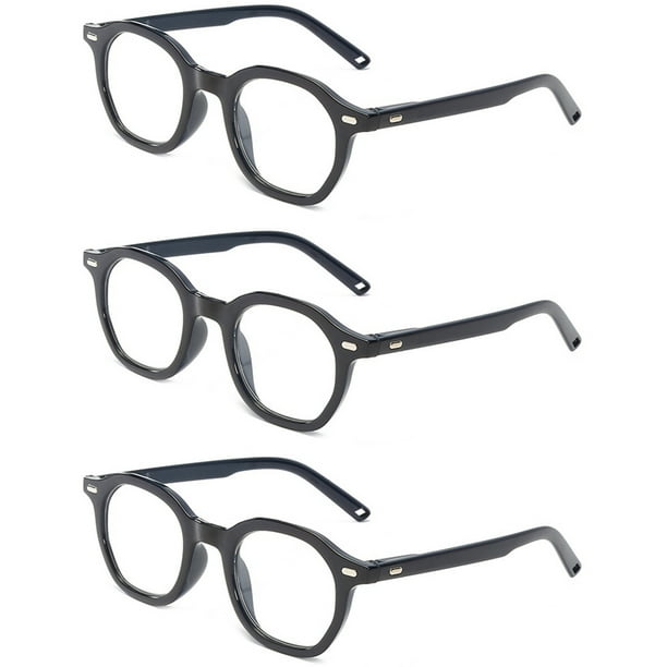 3 Pairs Spring Hinges Reading Glasses Readers Vintage Rimmed Mens