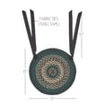 thumbnail image 2 of VHC Brands Pine Grove, Rustic Chair Pad Seat Cushion, Round, Braided Jute, Green, 15 inch, 2 of 4