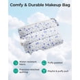 thumbnail image 4 of BAGSMART Small Makeup Bag, Puffy Portable Cosmetic Pouch with Charm Zipper, Water-Resistant Travel Organizer for Women, Blue Ditsy Floral Print, 4 of 5