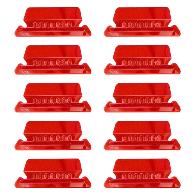 File Folder Tabs, Hanging File Folder Labels, Plastic Hanging Folder Tabs – 10 Sets Tabs And Inserts for Hanging Files Folders, Clear Hanging File Tabs for File Folders(Red)