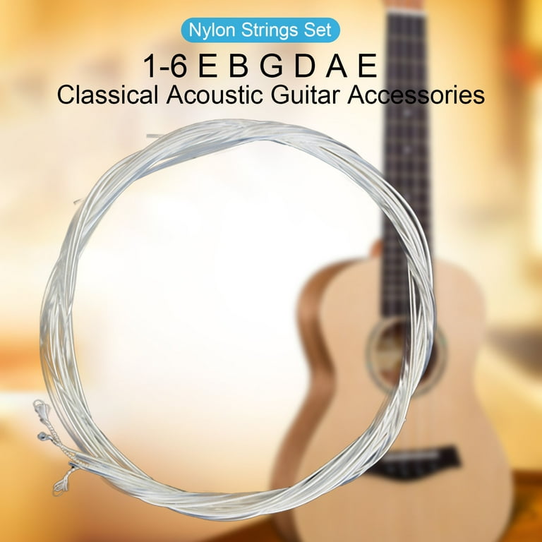 Ayyufe Pack of 6 1M 1-6 E B G D A E Nylon Strings Set Classical Acoustic  Guitar Accessories 