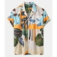thumbnail image 4 of VBTAPA Men's Hawaiian Matching Set Summer Beach Outfits 2 Piece Flower Tropical Short Sleeve Button Down Shirts and Shorts Suits Green XXL, 4 of 10