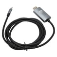 thumbnail image 2 of Cable de interfaz multimedia tipo C a HD compatible con 4K 30 Hz, Plug and Play, cable tipo C a HD para monitor de TV, color negro y gris., 2 of 14