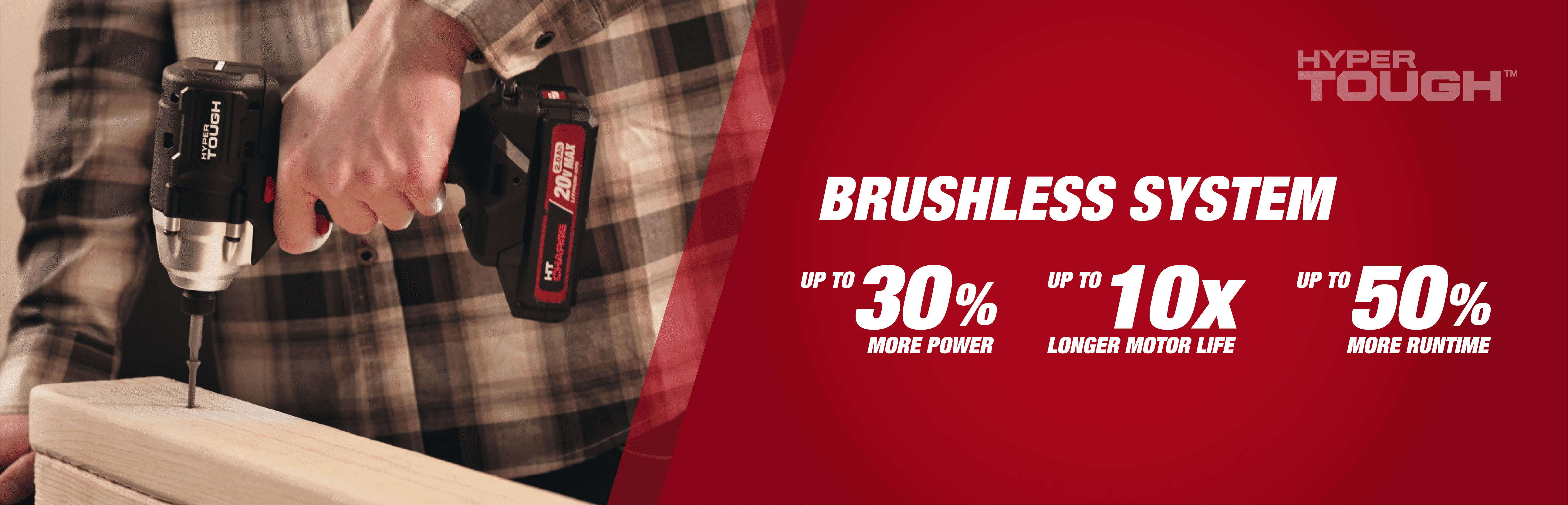 Hyper Tough 20V Brushless Impact Driver with 2.0Ah Lithium-Ion Battery Pack and Charger, 1/4-inch. Hex Collet Chuck Size, 22006.2