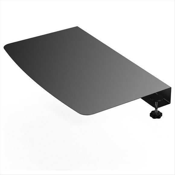 Placa de Conexión para Escritorio de Esquina con Abrazadera, Extensor de Plataforma de Escritorio en L, Tapete para Escritorio de Esquina - Negro