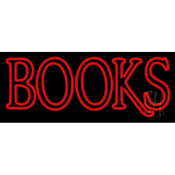 Double Stroke Books LED Neon Sign 10 x 24 - inches, Black Square Cut Acrylic Backing, with Dimmer - Bright and Premium built indoor LED Neon Sign for Defence Force.