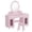 Soft Pink, variant on BRINJOY Kids Vanity Set with Mirror, Wooden Make Up Beauty Dressing Table with Lights & Stool & Jewelry Rack & Storage Board, Children Princess Vanity Table Pretend Playset for Girls