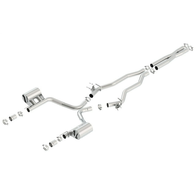 Kit de Système d'Échappement Borla pour Dodge Charger 140675 Série ATAK Cat Back; Acier Inoxydable T-304; avec Silencieux; Diamètre de Tuyau de 2-3/4 Pouces; Double Échappement avec Double Sortie; Sortie Arrière Séparée