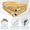 thumbnail image 4 of Quilts Twin Size, Yellow Starfish Coastal Soft Comforter Bedding Set for Bed, Summer Beach Nautical Sea Ocean Lightweight Quilted Bedspread with Pillow Cover(2 Pieces) for All Season, 68x86 Inch, 4 of 9