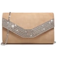 thumbnail image 1 of Bolso de noche Dasein para mujer, formal, fiesta, boda, camel, 1 of 5