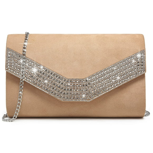 Bolso de noche Dasein para mujer, formal, fiesta, boda, camel