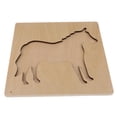 thumbnail image 4 of 2pcs Rompecabezas Juguetes de Construcción de Educación Aprendizaje Animal CUTICAT Juguete de rompecabezas de madera, 4 of 7