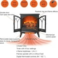 thumbnail image 4 of 23.7Inch 3D Infrared Electric Stove Heater, Free-Standing Infrared Fireplace, LED Light Source, 1500W, 5018BTU, Overheating Protection, Remote, Timer, Black & Brick Background, 4 of 8
