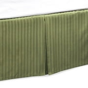 Divatex Damask Stripe Bedskirt, Green