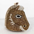 thumbnail image 4 of StyleSack Luxury Hand-Embellished Horse Head Rhinestone Evening Clutch - 3D Crystal Animal Purse with Detachable Chain | Party/Wedding/Gala Accessory, 4 of 8
