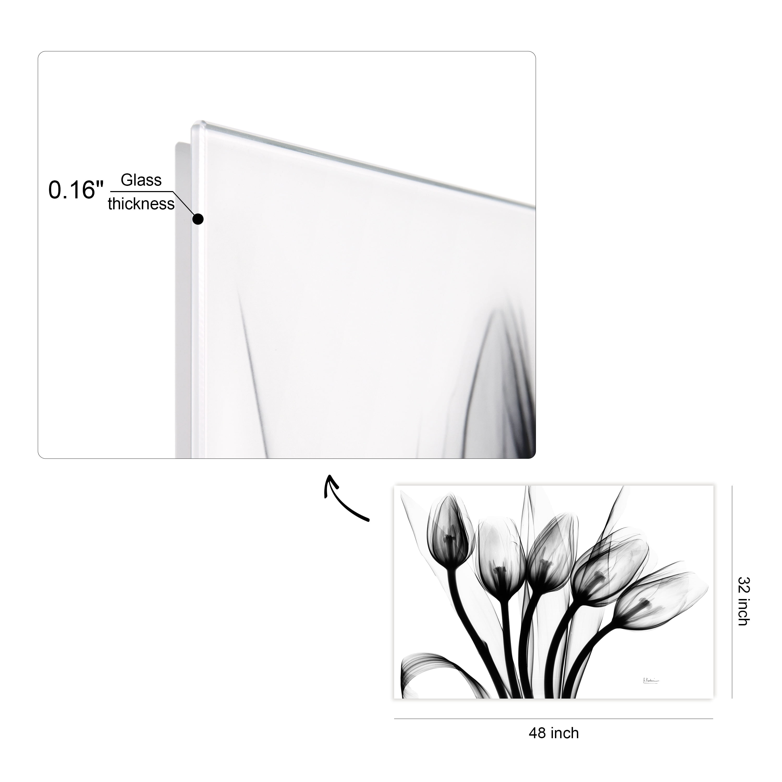 Flower 48 in x 32 in Painting Art Prints, by Empire Art