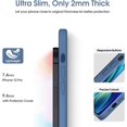 thumbnail image 4 of Liquid Silicone Case for iPhone 12 Pro, [Camera Protection] [Anti Fingerprint] [Wireless Charging] 4 Layer Phone Case Protective Cover, Built-in Microfiber Case Cover, 6.1", Blue, 4 of 15