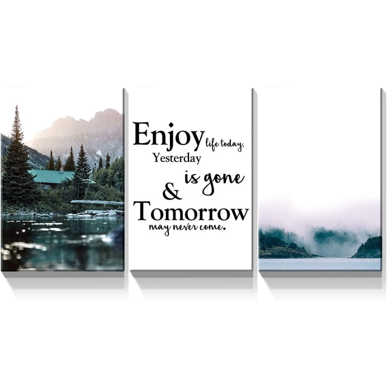 Rosework Framed Canvas Wall Art, 20x30 Inch, 3 Piece Canvas Wall