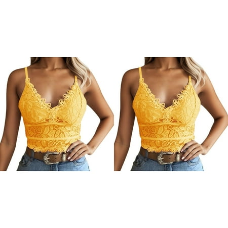 Wijhcboe 2 Pack Plus plus Size Christmas Lingerie for Women 3x Size Lingerie Vest Bra Kimono Lingerie Wireless Camisole Underwear Crop Bodysuit Lingerie for Women with Support V Neck Women Sexy Wome