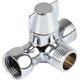 thumbnail image 1 of Válvula de 3 vías de latón macizo, interruptor de válvula desviadora de 3 vías, válvula desviadora de ducha de 3 vías, G1/2" Válvula adaptadora en T, para ducha, teleducha y desviador Sh Kuyhfg Sin marca, 1 of 5