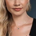 thumbnail image 4 of Gem Stone King 14K Yellow Gold London Blue Topaz Pendant Necklace for Women | 1.50 Cttw | Gemstone November Birthstone | Oval 8X6MM | With 18 inch Chain, 4 of 6