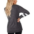 thumbnail image 4 of T-Shirts Décontractés à Manches Longues Rayés pour Femmes, Col Rond, Hauts Unis, Blouse Ample de Loisirs, 4 of 4