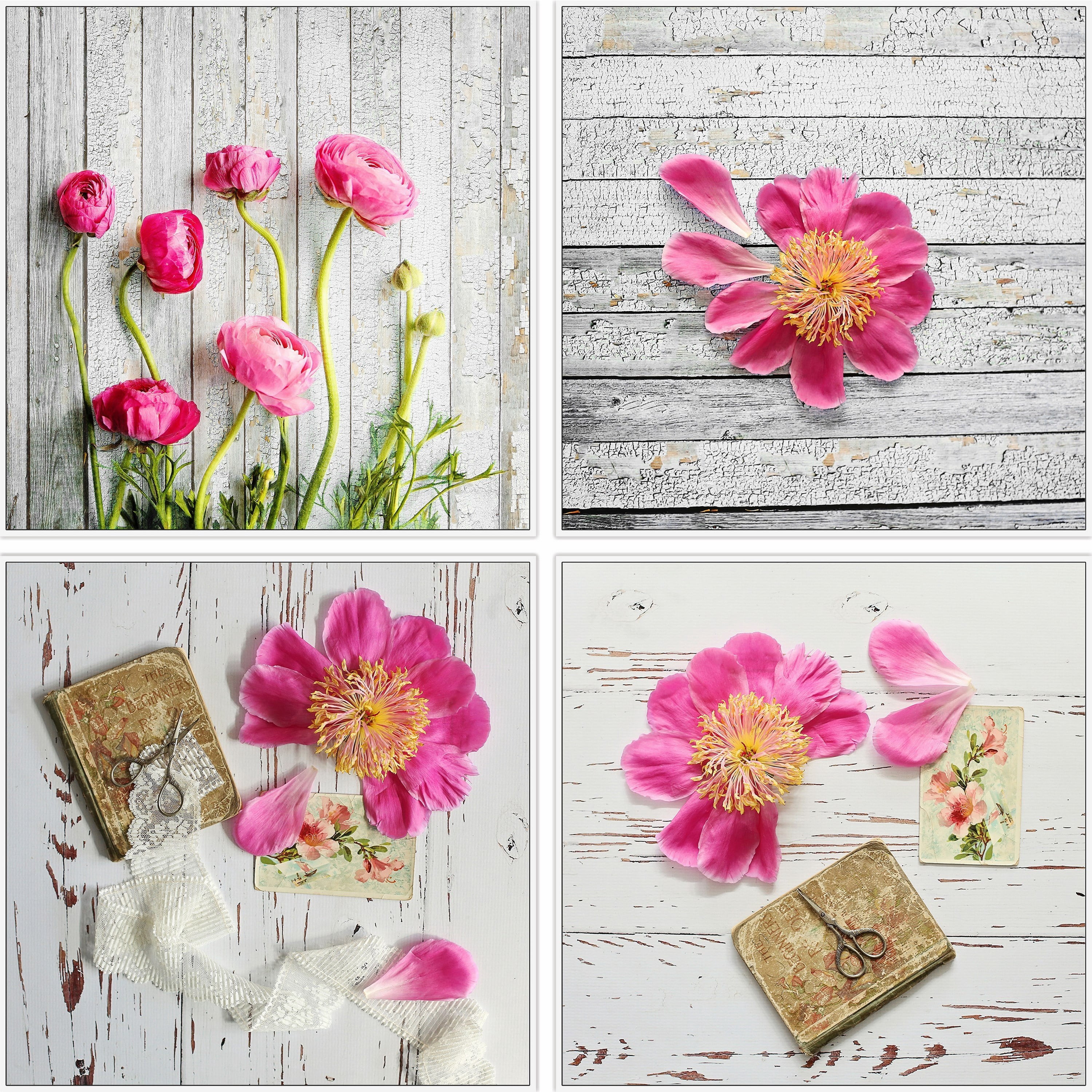 Marmont Hill Pink Petals Quadriptych
