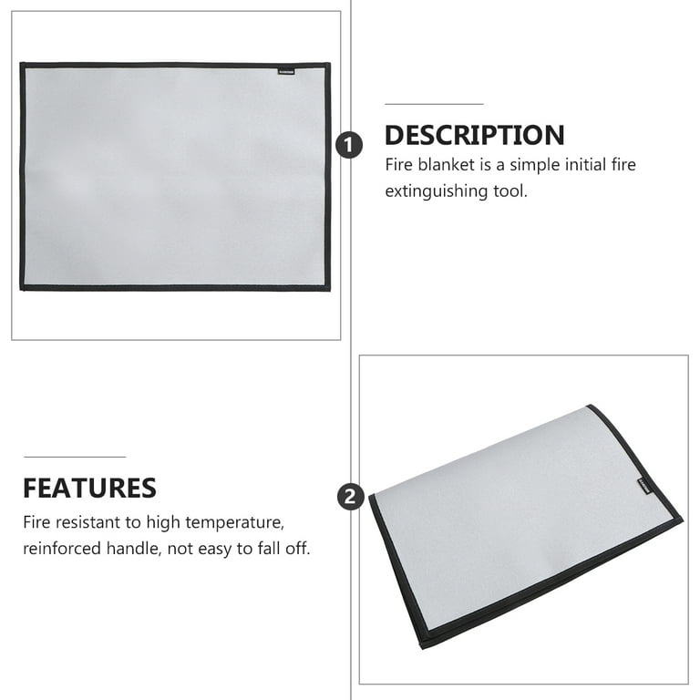 1pc Portable Fire Resistance Blanket Protection Blanket Silver Walmart