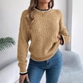 thumbnail image 3 of Sweaters for Women 2025 Fall Winter Long Sleeve Crewneck Knit Casual Sweater Jumper Top Womens Pullover Sweaters, 3 of 4