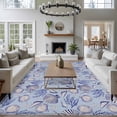 thumbnail image 3 of 6'x9' Area Rugs, Coastal Seashells Indoor Outdoor Area Rug for Living Room Bedroom, Summer Nautical Coral Vintage Rustic Washable Bathroom Rugs Kitchen Floor Carpet Mats Home Decor Aesthetic, 3 of 8