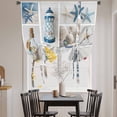 thumbnail image 3 of Blue Oceans Beach Balloon Curtains for Windows, Bedroom Curtains 54 Inch Length, Nautical Coastal Starfish Seashell Tie Up Curtains Panels Thermal Insulated Bathroom Curtains Window 42"x54", 3 of 8