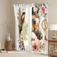 thumbnail image 3 of Erosebridal Brown Horse Curtains Pack of 2 (42x84 Each), Colorful Floral Curtains Blackout for Girls Women, 3 of 6