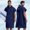 Navy, variant on Surf Poncho Hooded Towel Quick Dry Beach Changing Robe with Pockets, Unisex Swim Cover-Up, Peacock Bath Towel for Surfers & Swimmer Gifts