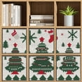 thumbnail image 4 of Collapsible Oxford Fabric Storage Cubes with Handles, Large Mid Foldable Oxford Cloth Bins Set of 2/6, Closet Organizers for Shelves Clothes Home Kitchen Toy - Knitted Christmas Tree-2, 4 of 7