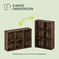 thumbnail image 3 of Furinno LUDER 6-Cube Open Shelves Bookcase. 9.5 x 24.6 x 35.4. Amber Pine, 3 of 5