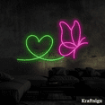 thumbnail image 4 of Craftnamesign Butterfly Heart Neon Sign, Butterfly Lover Gift, Room Decor, 4 of 4